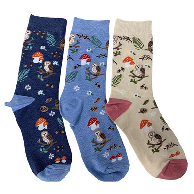 Aangepaste Jacquard Design Crew sokken schattig en grappig cartoonpatroon voor volwassenen Unisex