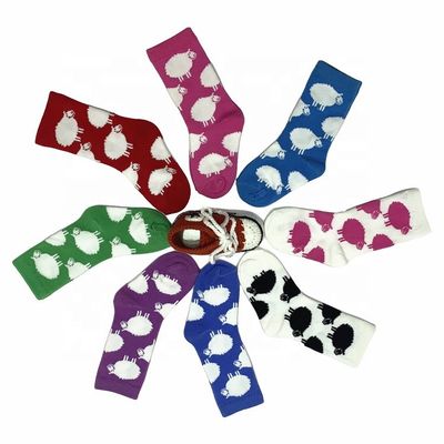 Ondersteuning en 7 dagen Voorbeeld bestelling Levertyd Cartoon Print Cotton Baby sokken voor kinderen