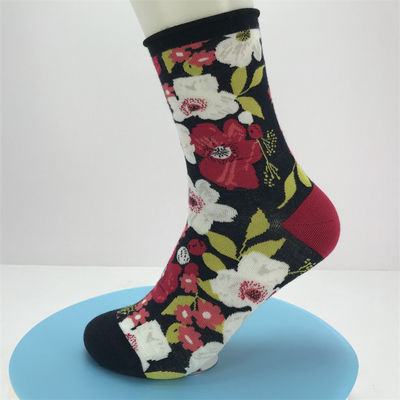 Dagelijks dragen Unisex sokken Kleurrijke Floret enkel sokken in dames Jacquard bamboe ontwerp