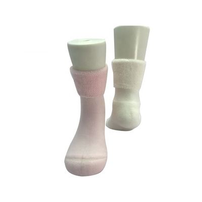 Custom kids sokken wit roze pluis baby gecombeerde katoenen sokken voor dagelijks comfort