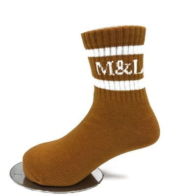 Gebreide kinder anti-slip sokken met schattige strepen 80% gekamd katoen, 18% polyamide