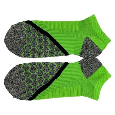 Groene hoge enkel sokken op maat gemaakt voor snel droog zacht katoen en anti-slip functie