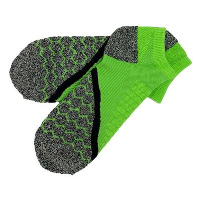 Groene hoge enkel sokken op maat gemaakt voor snel droog zacht katoen en anti-slip functie