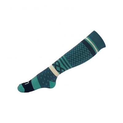 Oranje Custom Warm Comfortable Lady Knee Dikke Wol Lange Sport Gebreide Sokken Vrouwen Knie Hoog Sokken