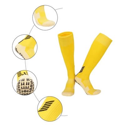 Dikke mannen voetbal sokken eenvoudige greep anti-slip voetbal sokken met snelle droog technologie