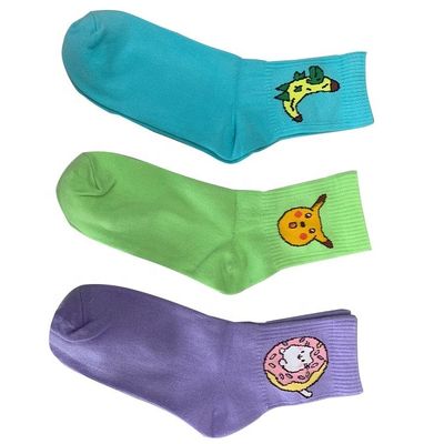 Cotton cartoon sport sokken met fancy grappig anime ontwerp en naald detectie