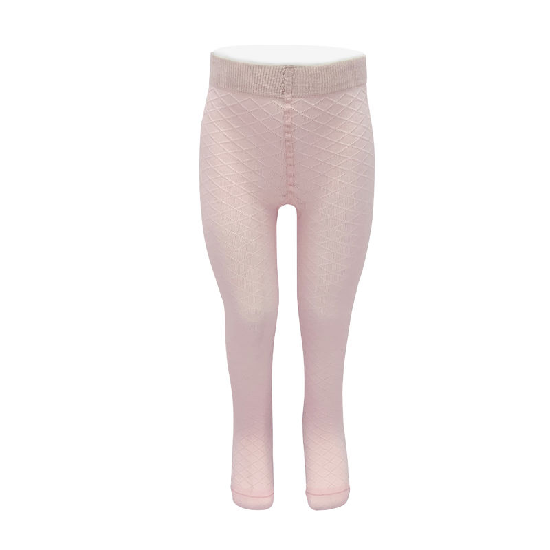 Gebreide solide kleur roze baby meisjes voetbroek Outlet stijl schattig lange kinderen strak
