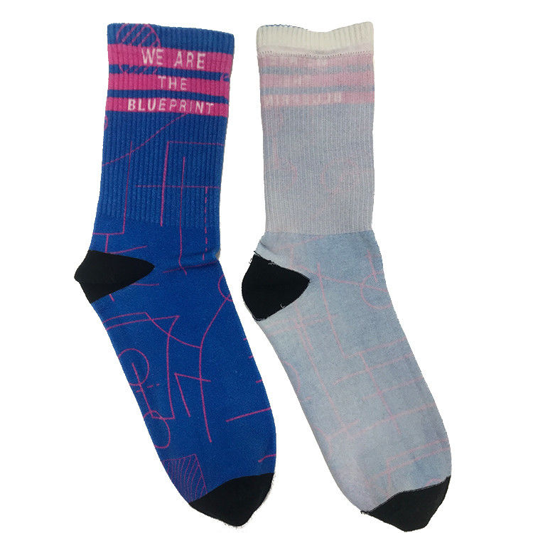Comfortabele niet-glijdende aangepaste gedrukte sokken Casual sokken type met 18% polyester stof