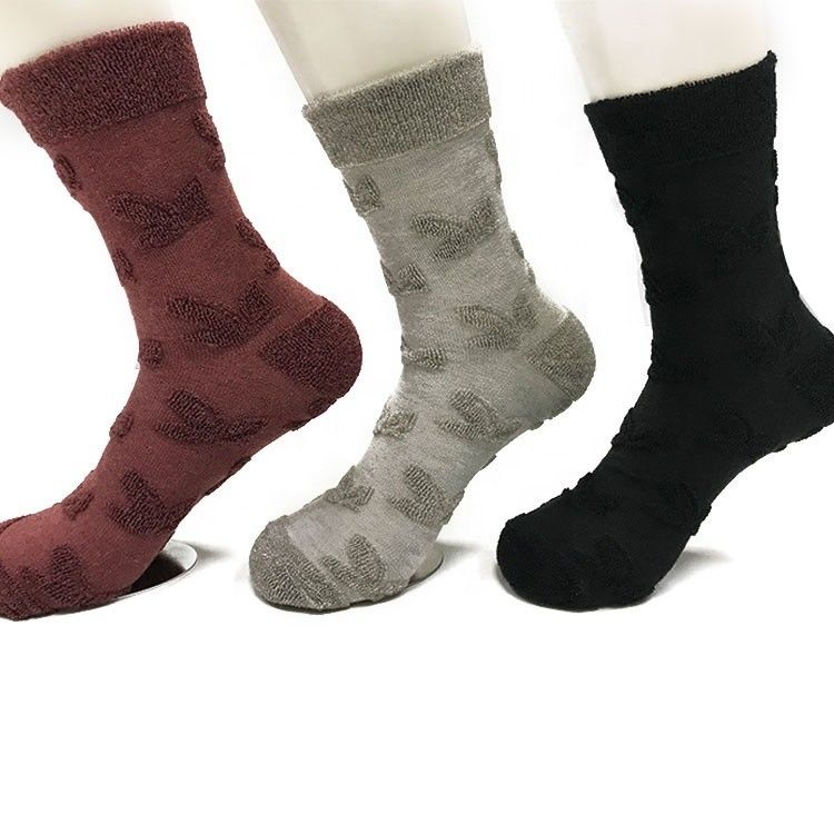 Winter warmte sokken voor mannen Zachte en gezellige dikke gebreide sokken met printpatroon