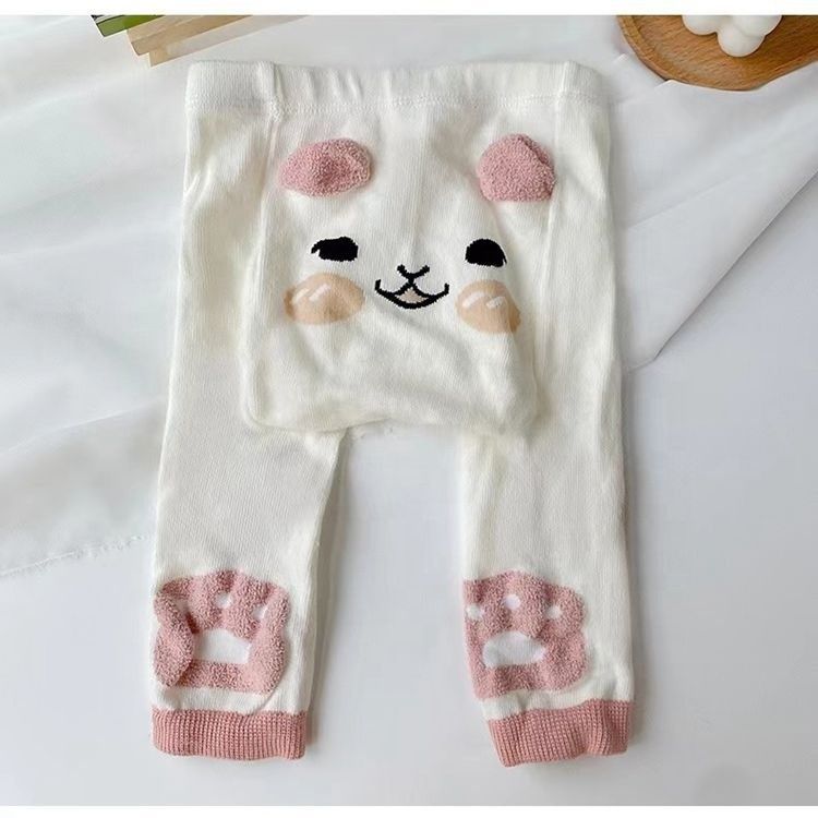 Casual baby tights in comfortabel en ademend katoen met schattig dierpatroon
