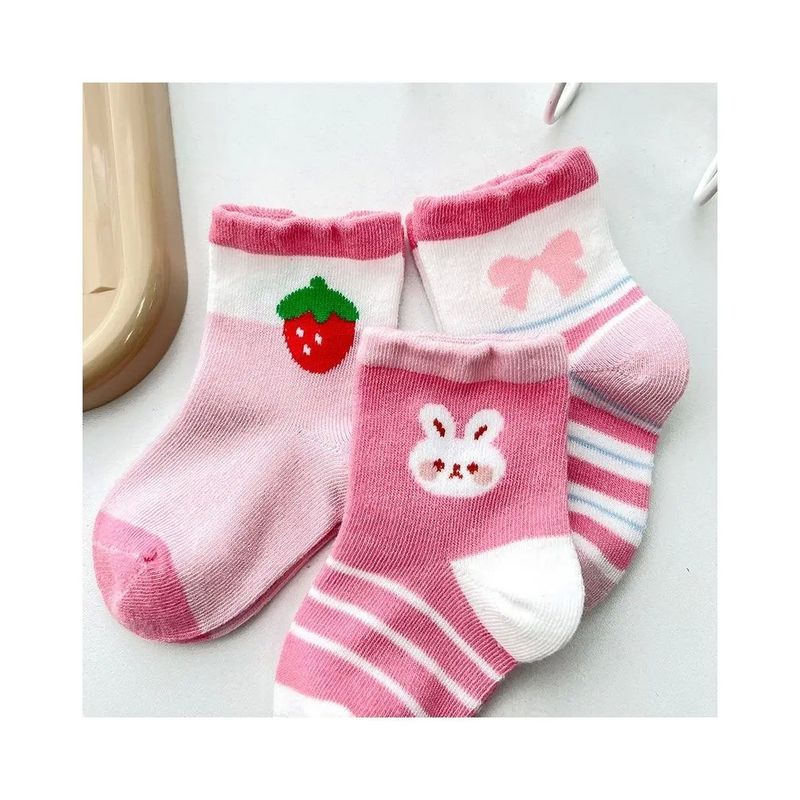 Winterschoenen voor kinderen Set met tekenfilmpje aardbeien konijn ontwerp en snel droog stof