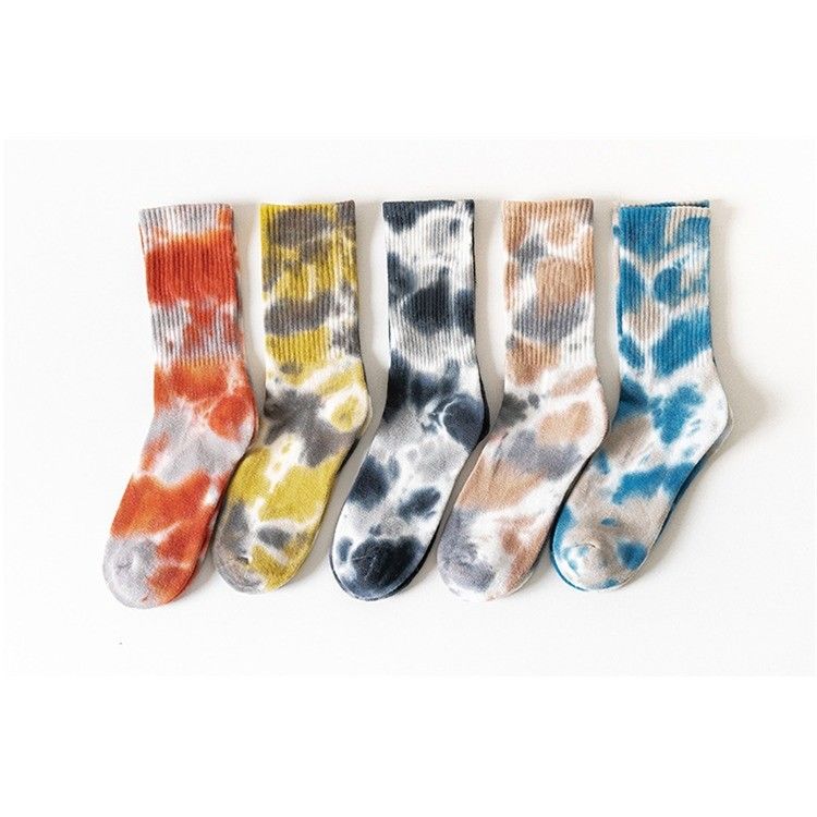 Zomer 2023 Custom Tie-Dye Technology Running Mid-Calf Socks voor UNISEX EU maat 37-44