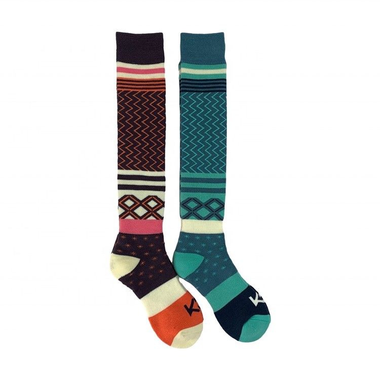 Drukmethoden Andere gebreide vrouwenwol sokken Knie hoog Custom Designer Sport sokken