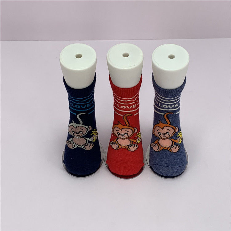 70% katoen 28% polyester 2% spandex hoog gebreide enkels jongens sokken voor baby dagelijks comfort