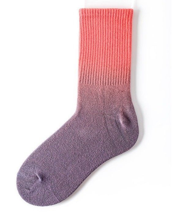 22% Polyester Naalddetectie Ja Gradient Cotton Tie Dye Tube Socks voor mannen en vrouwen