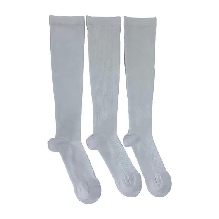 Winter Custom Warm Long Compression over Knie Strings voor vrouwen in witte enkel High