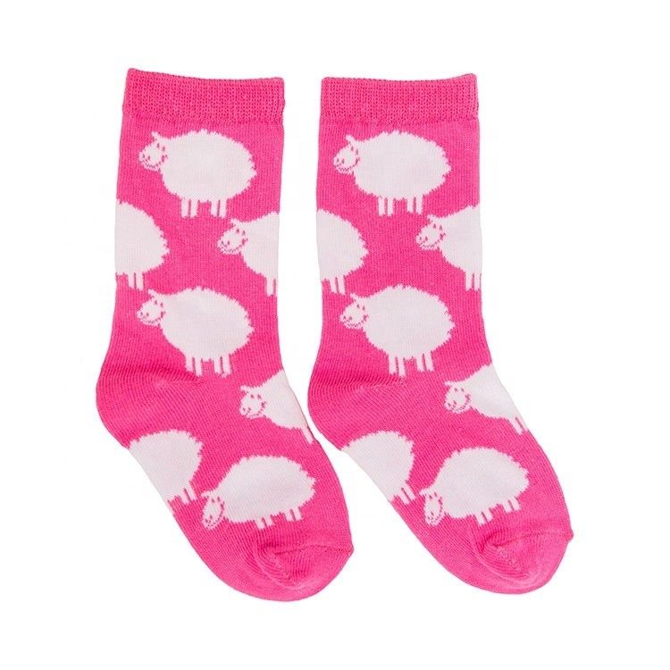 Ondersteuning en 7 dagen Voorbeeld bestelling Levertyd Cartoon Print Cotton Baby sokken voor kinderen