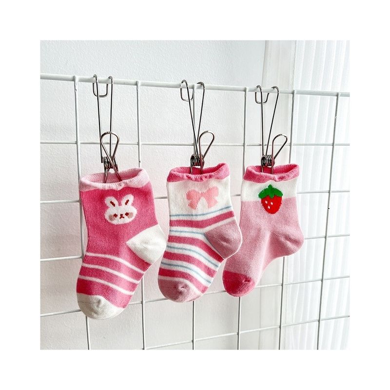 Socks voor baby, kleuter, ademend, anti-slip, voorjaar, schattig, gedrukt, katoenen sokken